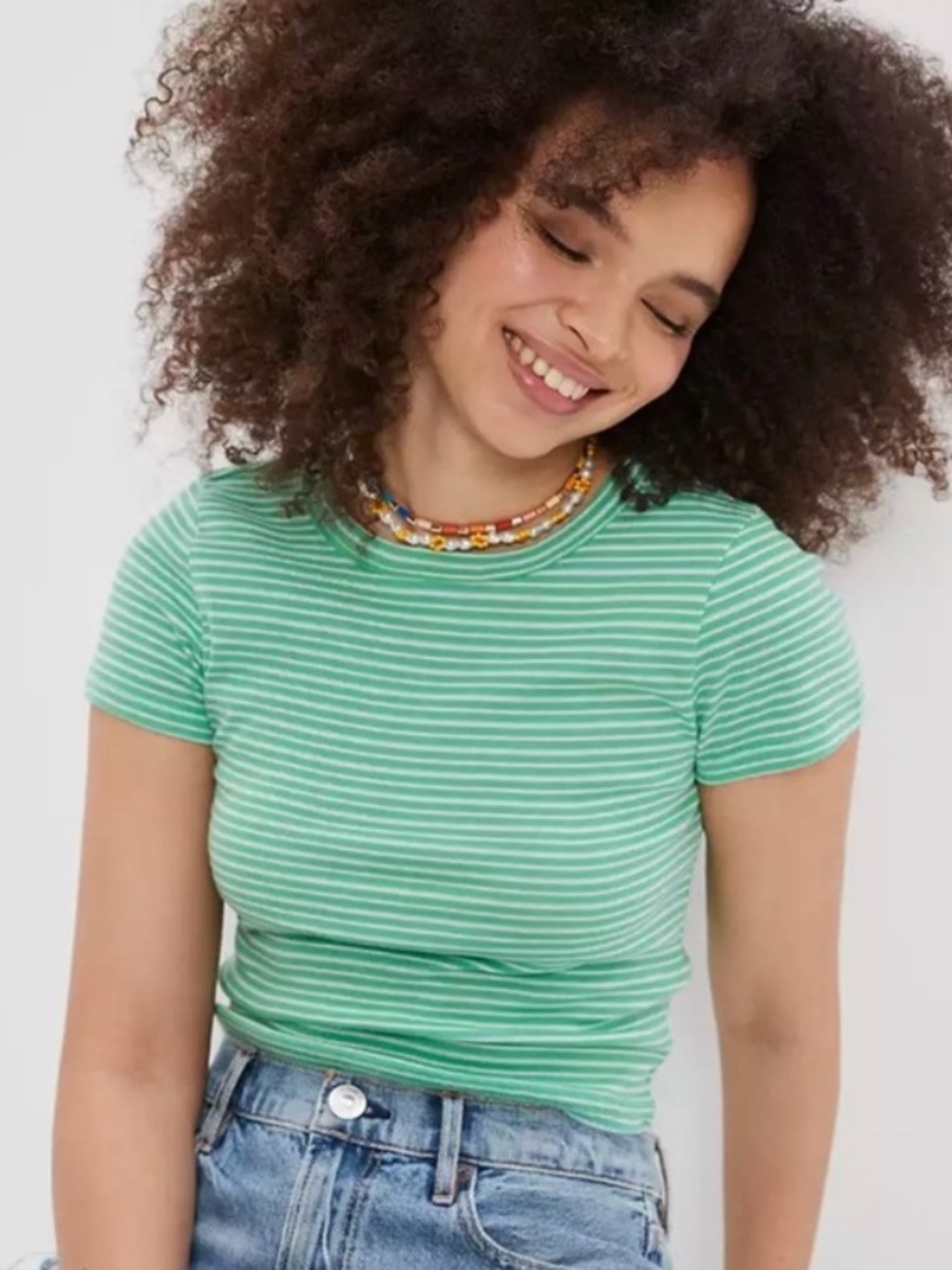 NWT American Eagle Cropped Hey Baby Tee Small